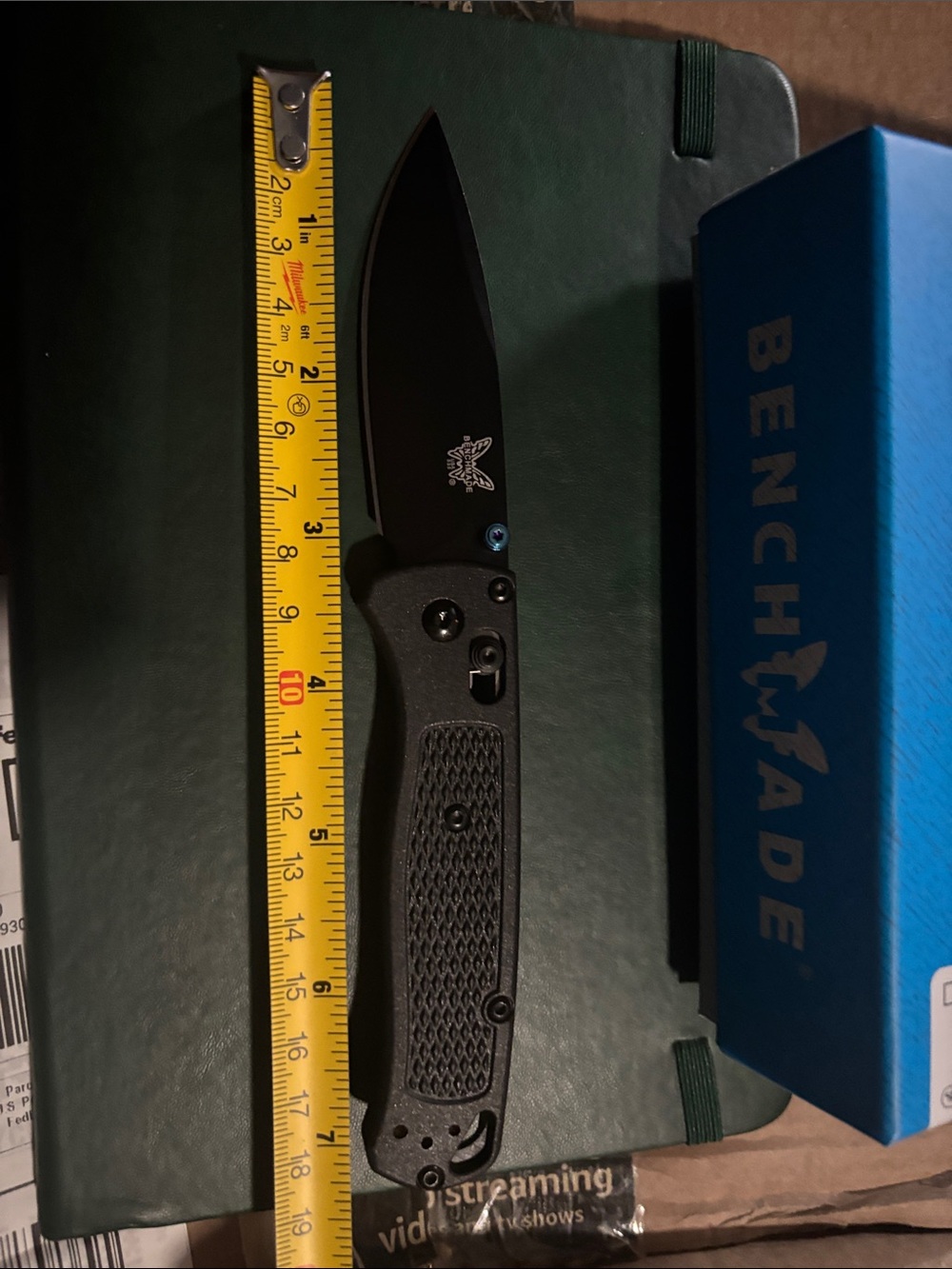 Bench Black Folding Pocket Knife with Textured Handle - Picture 2 of 4